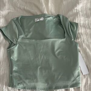 Sage Green Women's Top Live in the moment